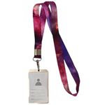 AccuPrints Universe Galaxy Space Themed Lanyard for ID Card or Identity Card for id Card Holder Badge for Office yo yo retractors Cards Retractor lanyards Keys Unisex. (Lanyard with Holder)