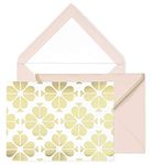 Kate Spade New York Greeting Card Set of 10 with Blank Interior and Lined Envelopes, Spade Flower