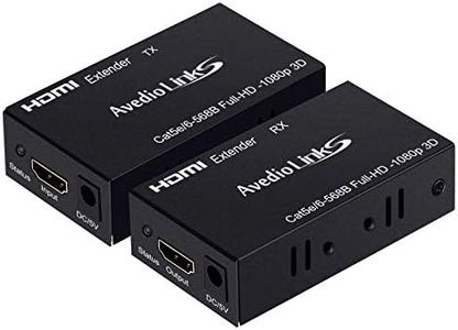 avedio links 196FT/60M HDMI Extender Over Cat 5e/6/7, HDMI Ethernet Extender Transmitter Receiver Support Full HD 1080P 3D, EDID Copy, Compatible with Fire Stick, Roku (HDMI Extender 196FT)
