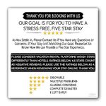 White & Black Airbnb Review Fridge Magnet, VRBO Airbnb Essentials for Hosts, Air bnb Supplies for Guests, 5.5 x 5.5 Refrigerator Magnet with 2 Stickers, 5 Star Rating Short Term Rental Review Magnet