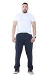 Dani Fashions® Men's Open Hem Jogging Pants - Plain Bottoms Joggers Fleece Pants Active Wear Gym Sports Sweatpants Yoga Trousers (Navy, Medium)