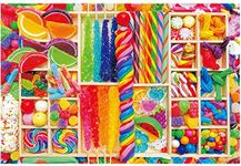 DEFWAY Jigsaw Puzzles 1000 Pieces for Adults - Colorful Candies Wooden Jigsaw Puzzles, Free Time to Relax Entertainment Puzzle 75 * 50cm (04)