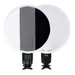 FOTOCREAT 12"(30cm) White Balance Round Portable Softbox 18% Gray Card Flash Diffuser