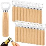 20 Pcs Stainless Steel Bottle Opener Bartender Wood Beer Opener Cider Wine Opener Bottle Opener with Wooden Handle Engraved Gift Set for Wedding Party Home Kitchen Bar Restaurant