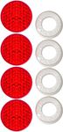 Cruiser Accessories 82226 Reflector II License Plate Frame Fastener Caps, Red