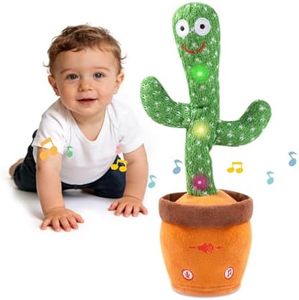 LLUKEME Singing Cactus Toy for Baby Toddler, Cactus Baby Toy Mimics Back Repeats What You Say Dancing and Talking Toys with 120 Songs for Kids