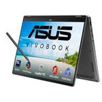 ASUS Vivobook 14 Flip,Intel Core Ultra 5 (Series 2),Intel Arc iGPU,40TOPS,16GB,512GB,FHD+ OLED,Touch Screen,14",Windows 11,M365 Basic (1Yr)*,Office 24,Gray,1.57 kg, TP3407SA-QL024WS, Copilot+ AI PC