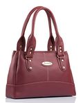 Fostelo Women's Vegan Leather Catlin Handbags Shoulder Hobo Bag Ladies Purse (Maroon) (Large)