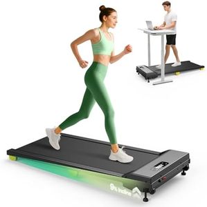 UREVO Compact Under Desk Treadmill with 2.5HP Quiet Motor, Slim Walking Pad with 6-point Shock Absorption, 38x90cm Running Area designed for Home/Office