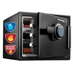 MASTER LOCK Certified Fireproof and Waterproof Safe, 22.8L, 415 x 348 x 491 mm, Digital Combination with Backlit Keypad, for home and professionals, Black
