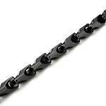 Urban Jewelry Stunning Men's Tungsten 22 Inches Black Toned Link Chain Necklace, Tungsten Carbide, No Gemstone