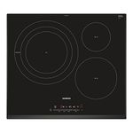 Siemens EH651FDC1E Integrated Black Induction Hob - Plate (Built-in, Induction, Black, LCD, Sensor, Top Front)