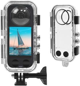 FitStill 40M/131FT Waterproof Case for Insta X3,Protective Underwater Dive Housing PC Shell Photography Shell with Bracket Accessories for Insta x3 Action Camera