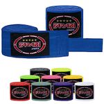 Farabi Sports Kids Boxing Hand wraps 2.5 Meters Long Boxing Wraps with Pair for MMA, Muay Thai, Training, Kickboxing and Combat Sports (Blue)