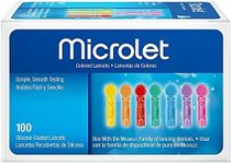 Bayer Microlet Colored Lancets 100 Count,Pack of 3