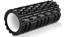 FEGSY Foam Roller for Exercise, Fitness, Back Pain, Deep Tissue Massage, and Physiotherapy (BLACK)