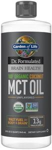 Garden of Life Dr. Formulated Brain Health 100% Organic Coconut MCT Oil 32 fl oz Unflavored, 13g MCTs, Keto & Paleo Diet Friendly Body & Brain Fuel, Certified Non-GMO Vegan & Gluten Free, Hexane-Free