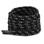 TIESTRA Work Boot Laces Heavy Duty, Round Replacement Shoe Laces for Walking Boots, Hiking Boots, Working Boots, Chef Boots and Trainers, Ultra Strong Durable Shoelaces Black White 90cm