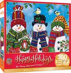 MasterPieces 300 Piece EZ Grip Christmas Jigsaw Puzzle - Snowy Afternoon Friends - 18"x24"