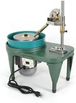 Gem Faceting Machine 2800RPM Gemstone Grinding Jewelry Lapidary Polisher Device 180W Jade Grinding Polishing kit Jewelry Angle Polisher with 6 Inch Polishing Disc (Green)