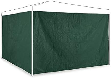 Relaxdays Tende per Gazebo Laterali, Set da 2, Telo Impermeabile in PVC, Pareti 3x2 m, Senza Finestre, Parasole, Verde