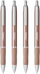Sharpie S-Gel Pens | Medium Point 0.7mm | Black Ink | Metal Barrel Gel Pens | Rose Gold | Pack of 4