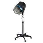 LABROS Professional 1300W Adjustable Hooded Floor Hair Bonnet Dryer Stand Up Rolling Base with Wheels Salon Equipment