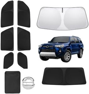 SHINELINERS 8pcs Car Window Shades for Toyota 4Runner 2010-2024 Accessories,Windshield Sun Shade Side Rear Full Sunshade,Sun Visor UV Blocking, Privacy Protection and Blackout for Camping Outdoor