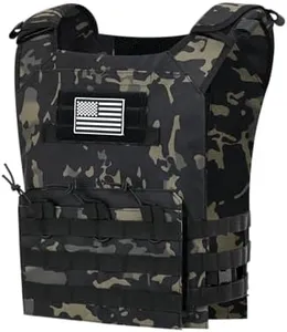 KUIEDIS Outdoors Tactical Vest,Fully Adjustable Breathable Gilet,Lightweight Modular Paintball Police Airsoft Vest