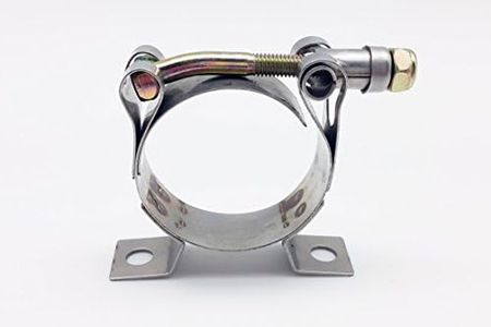 Autobahn88 Stainless Steel Hose T-Bolt Clamp with Stand Cradle, for Hose OD=1.82-2.17" (47-55mm), for Fuel Pump, Filter, Hose, Plumbing (Pack of 1)