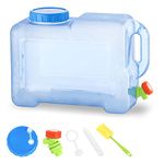 Amazing Tour Plastic Water Container with Tap, 12L Portable Outdoor Camping Water Storage Carrier Jug Water Tank for Camping, Fishing, Hiking, Self-Driving Tour, Emergency Drinking Storage Kettle