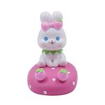 Amamcy Cute Rabbit Cellphone Holder Stand Animal Smartphone Desk Holder for All Mobile Phones Bunny Phone Stand Desk Ornament