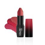 Staze 9To9 Love Tri-Angle 3 In 1 Matte Lipstick |3 Unique Shades In 1 | Transfer-Proof | 12 H Longstay | Non Drying Formula With Intense Color Payoff | 03 Caramel Rose | 3.8 G