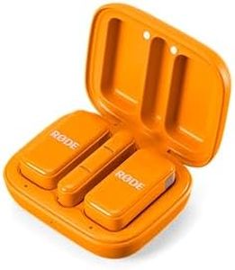 RØDE Wireless Micro - Compact Wireless Microphone, Two Mics with Charge Case for Smartphone Content Creation - USB-C, Orange