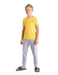 U.S. POLO ASSN. Boys Ribbed Neck Cotton IKEA Regular Fit T-Shirt - Pack of 1 (Yellow S), 4-6 Years