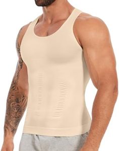 SLIMBELLE Body Shaper Herren Elastische Unterhemd Herren Tight Compression Shirt Taillenformer Figurformend Bauch Weg Shirt Männer