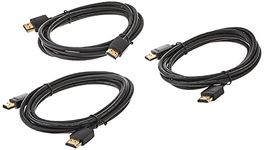 Monoprice High Speed HDMI Cable 3 Pack - 6 Feet - Black | Certified Premium, 4K@60Hz, HDR, 18Gbps, 34AWG, YUV 4:4:4 - Ultra Slim Series