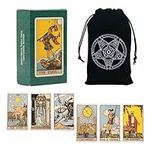 78 Tarot Cards Smith-Waite Rider Centennial Tarot Deck Classic Card Cards Sets with English Instruction Booklet & Velvet Pouch Bag for Families Party