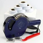 Kenco BK 1 Line Price Gun Kit - Includes 6,000 Labels, 2 Ink Rollers, Label Scraper - 8 Digit Labeler for Pricing, Dating, and Coding (BK-1 KIT Standard)