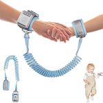 Anti Lost Wrist Link for Toddlers,360°Rotate Toddler Wrist Reins with Security Lock and Safety Wristband,Degree Rotating Wrist Strap with Elastic Wire Rope for Kids Baby Boys Girls