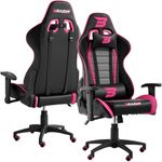 BraZen Sentinel PC Chairs Gaming Chair for Adults Ergonomic Office Chairs Computer Chairs Adult Gaming Chair Gaming Chairs for Adults Video Game Chairs Gamer Chair PC Gaming Chair - Pink