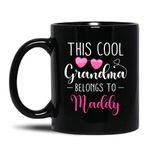 This Cool Grandma Belongs to Mug, Personalized Grandma Coffee Cup, Custom Grandma Mug, Gift for Grandma, Grandmother Mug, Grandma Cup, Grandma Gift, Mimi Gigi Mug, Black Ceramic Cup 11Oz 15Oz