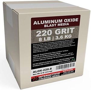 #220 Aluminum Oxide - 8 LBS - Ultra Fine Sand Blasting Abrasive Media for Blasting Cabinet and Blasting Guns.