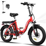 HITWAY Electric Bike for Adults, 20" Fat Tire E Bike 750W 20MPH Removable Folding Electric Bike, 48V/14Ah Battery 55-120KM, Mountain Bike Snow Beach Bicycle with 7 Gears