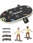 Sportneer Balance Board - Wobble Board with Adjustable Stoppers and Wheels - Balance Trainer to Improve Balance, Surf Trainer and Physiotherapy - Small Size Especially for Children