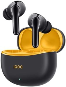 iQOO TWS 1e in-Ear Earbuds with Mic, Upto 30dB Active Noise Cancellation, Fast Charging which Takes 10 mins for 3 Hours Playtime, with Upto 42 hrs Playback time (Flame Yellow)
