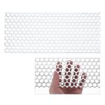 PATIKIL 11.8" x 5.9" 304 Stainless Steel Perforated Sheet, 0.39" Hole 19GA Expanded Metal Mesh Plate Screen Decorative Meshes for Ventilation Grill Smoking