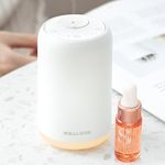 Scilla Rose Waterless Aromatherapy Diffuser - Portable, Rechargeable Cool Mist Essential Oil Nebulizer with Night Light for Home, Office, Car & Wellbeing (Inner Peace Oil Included)