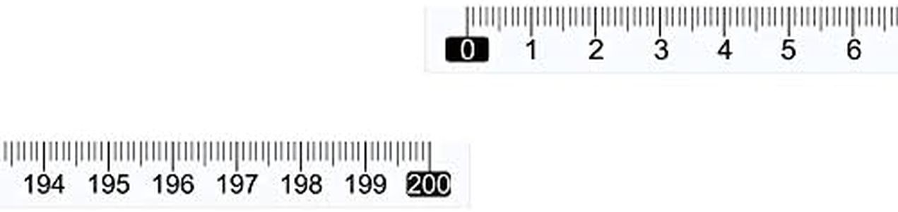 uxcell Adhesive Tape Measure 200cm Left to Right Read Measuring Tapes Stick on Workbench Ruler (Transparent)