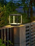 CITRA Led Square Pillar Light Gate Lamp Metal Lantern Post (Color : Black)